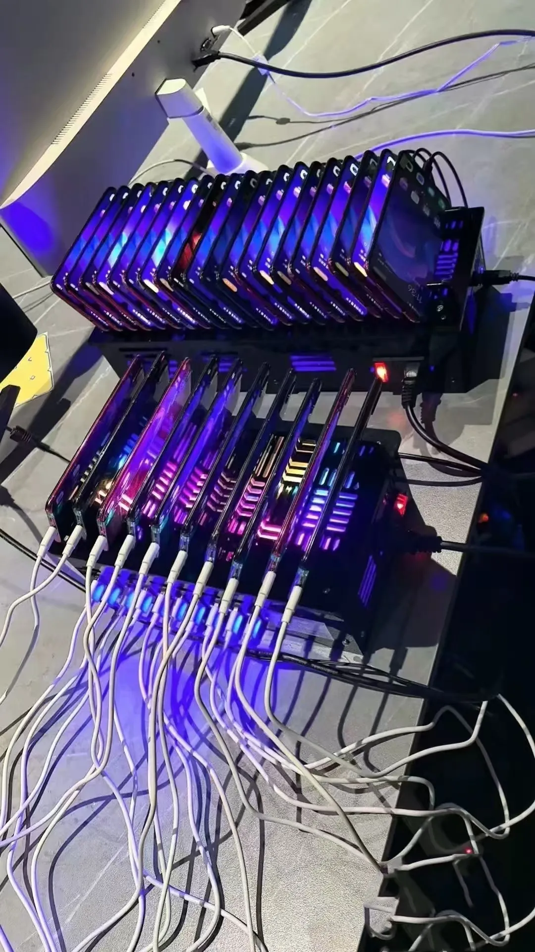 Phone farm, supplied reference photograph